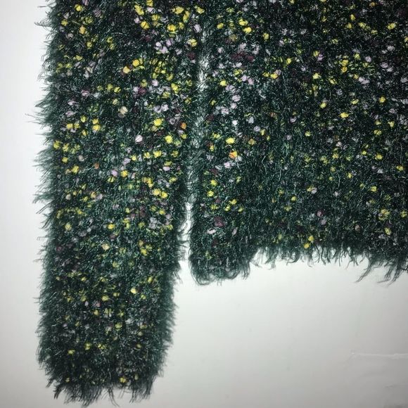 NEW Wild Fable Green Purple Fuzzy Sweater Medium M - Picture 4 of 7